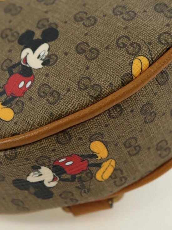 GUCCI Micro GG Supreme Disney Backpack PVC Beige Gold 603730 Auth main image 16